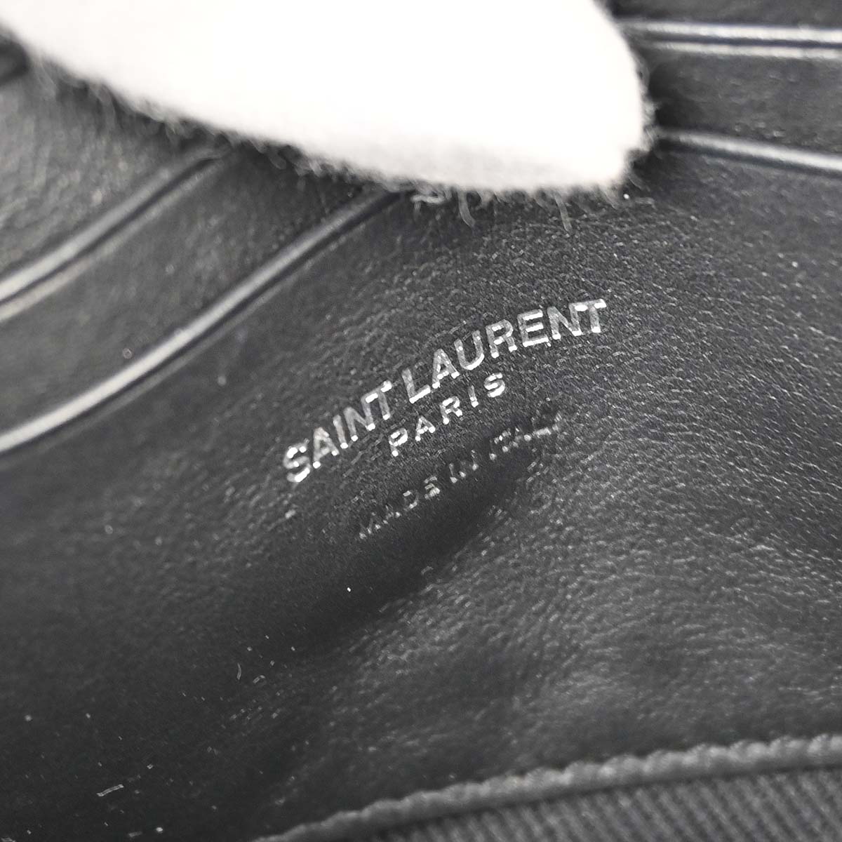 Saint Laurent Black Raffia Calfskin Toy Cabas Shoulder Bag