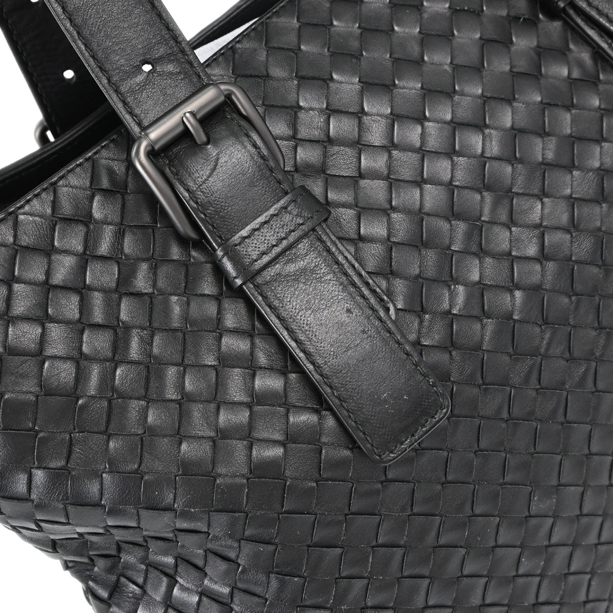 Bottega Veneta Black Lambskin Intrecciato Tote