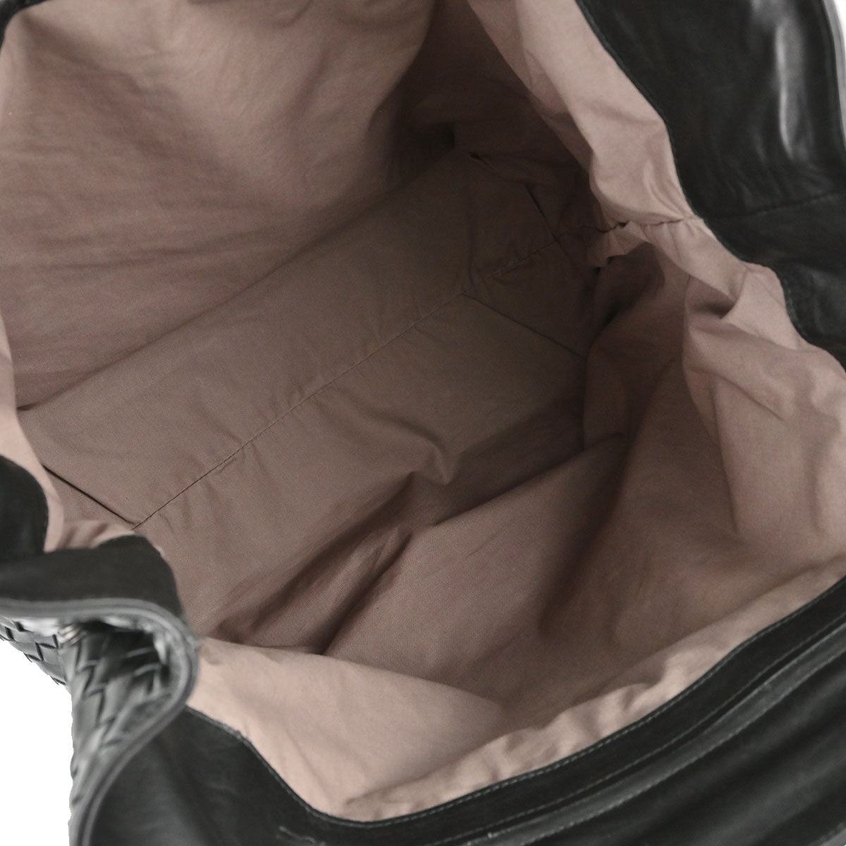 Bottega Veneta Black Lambskin Intrecciato Tote