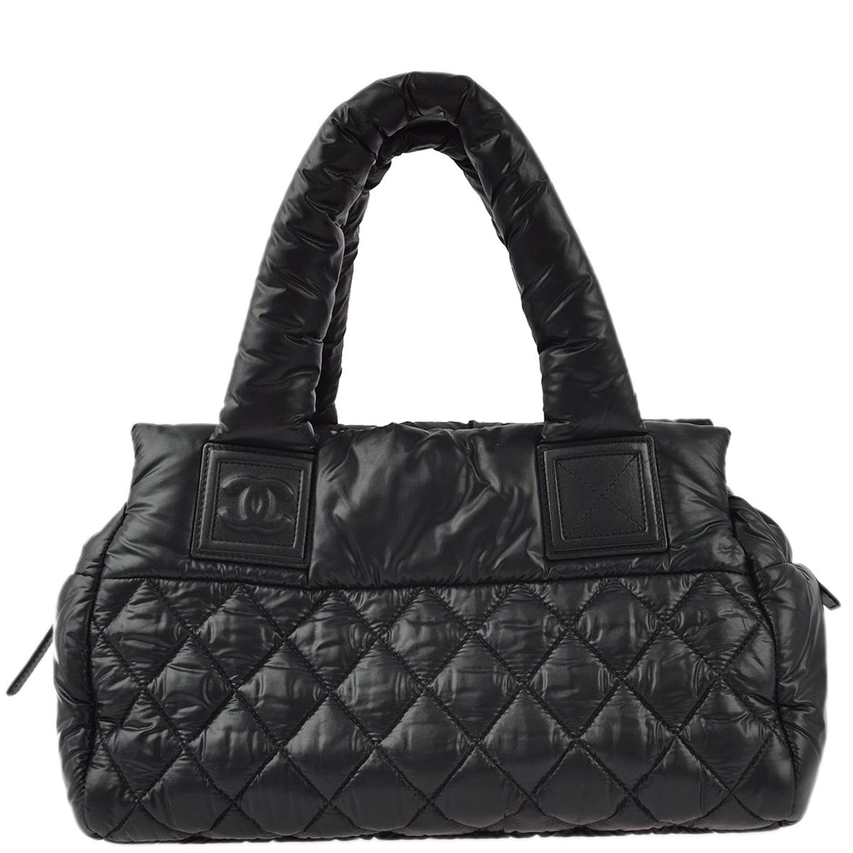 Chanel 2011 Black Nylon Coco Cocoon Tote Handbag