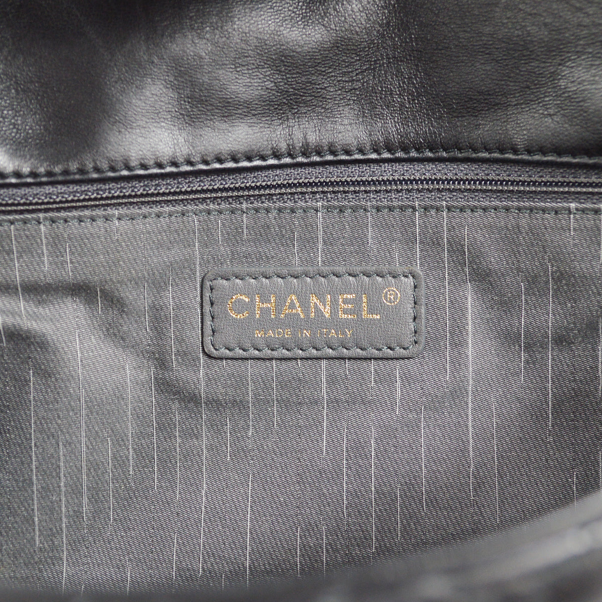 Chanel 2010-2011 Black Lambskin Chain Handbag