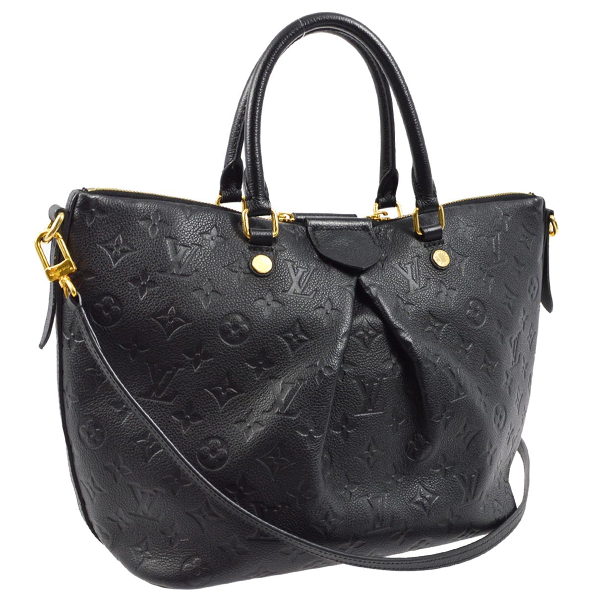 Louis Vuitton Black Empreinte Mazarine PM 2way Tote Handbag M50639