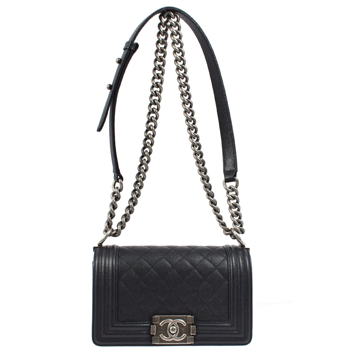 Boy Chanel 2019 Black Caviar Chain Shoulder Bag