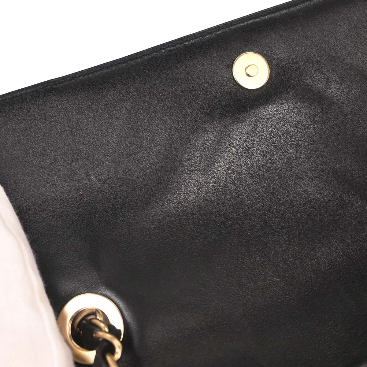 Chanel Black Lambskin Straight Flap Shoulder Bag