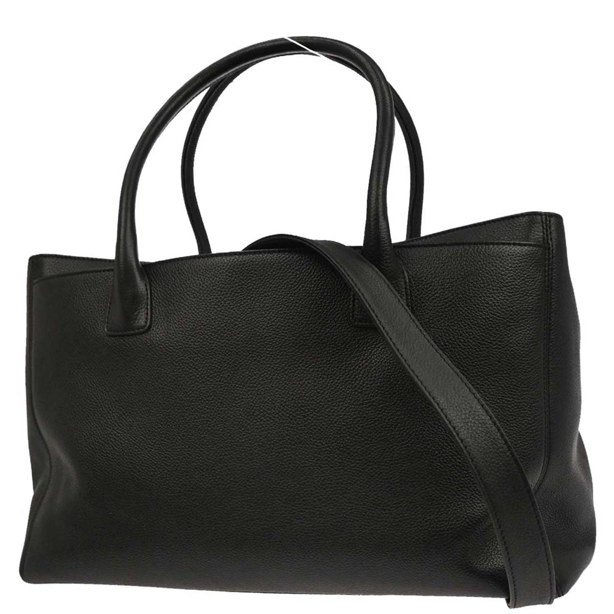 Chanel Black Calfskin Cerf Executive Tote 2way Shoulder Bag
