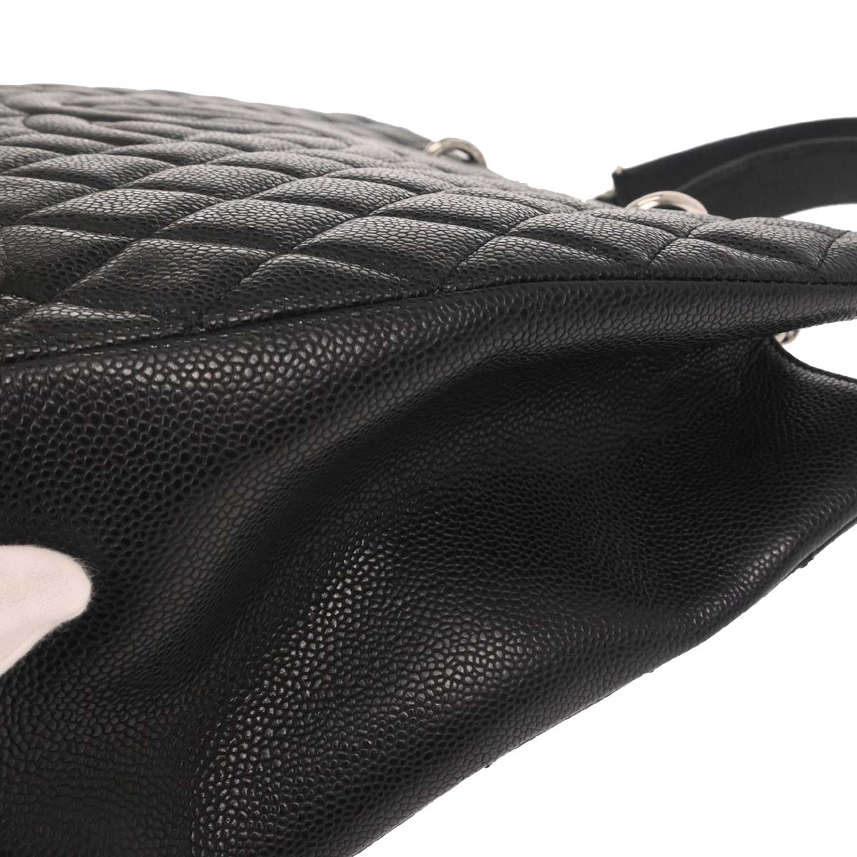 Chanel Black Caviar Skin Grand Shopping Tote GST XL Chain Handbag