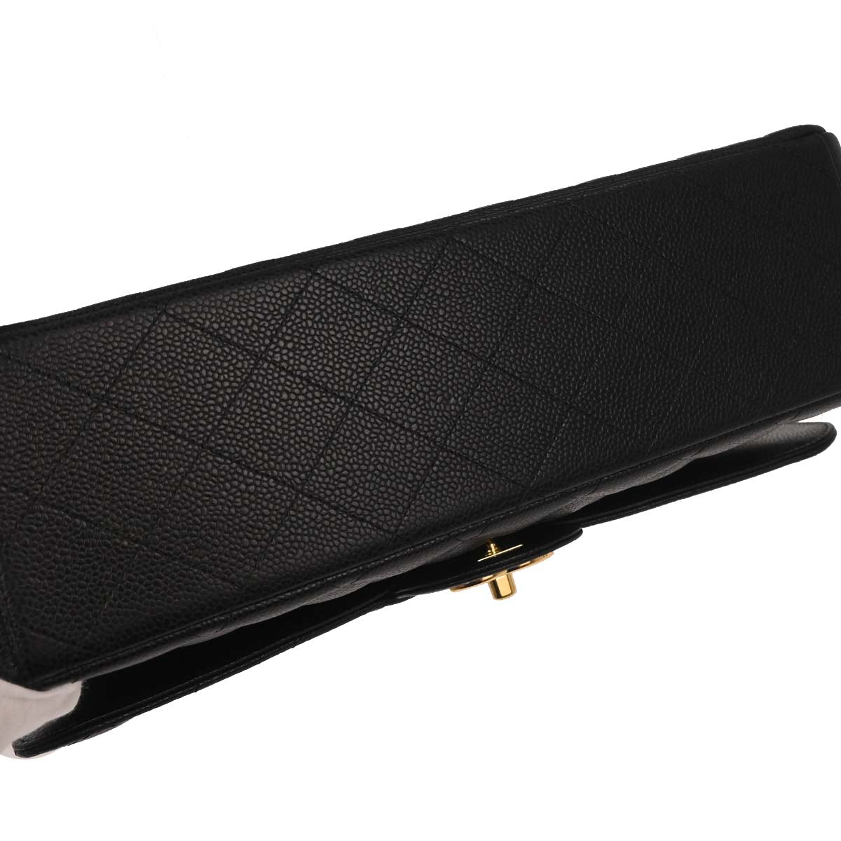 Chanel Black Caviar Skin Maxi Classic Double Flap Shoulder Bag