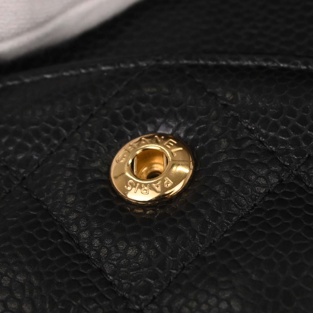 Chanel Black Caviar Skin Maxi Classic Double Flap Shoulder Bag