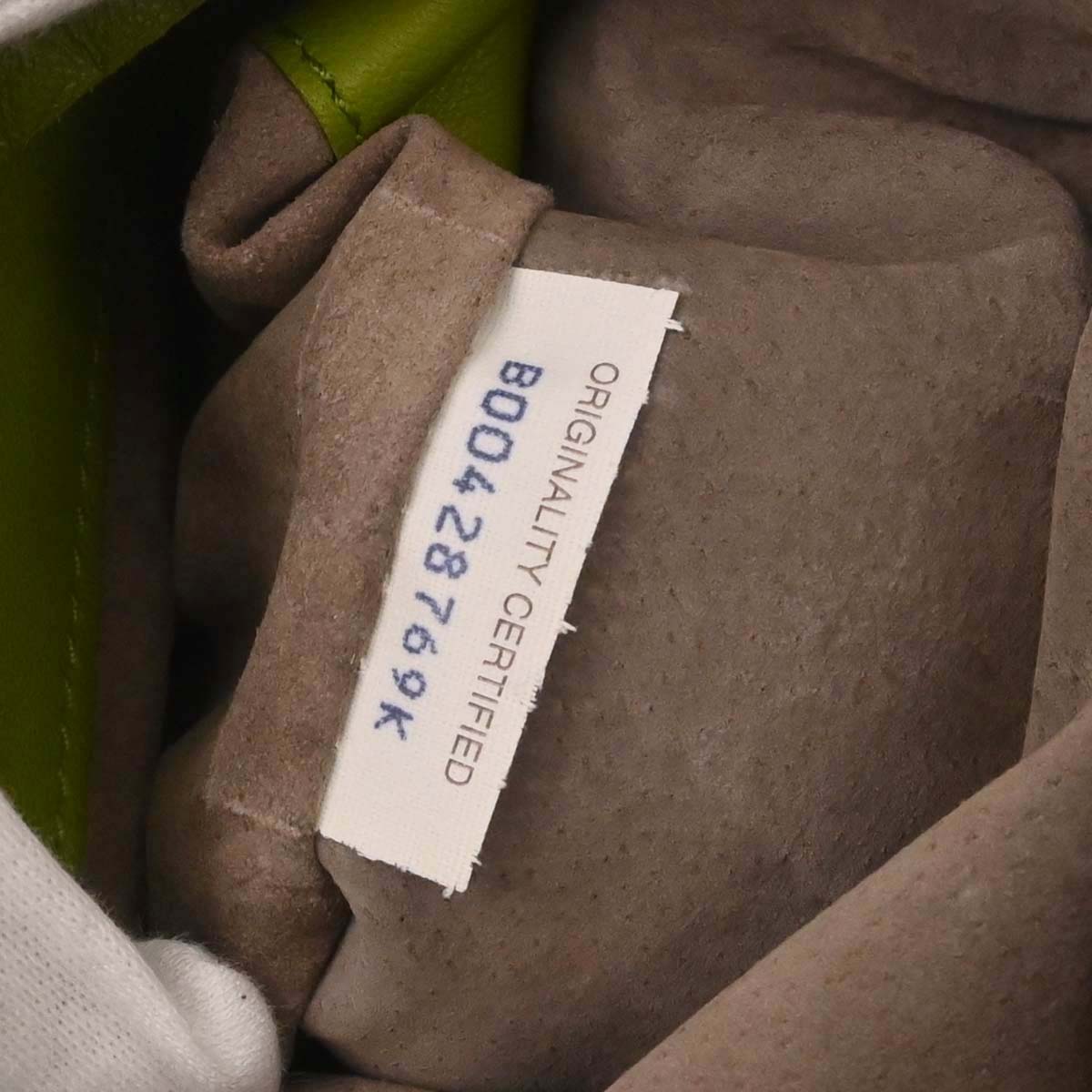 Bottega Veneta Green Lambskin Intrecciato Tote Handbag