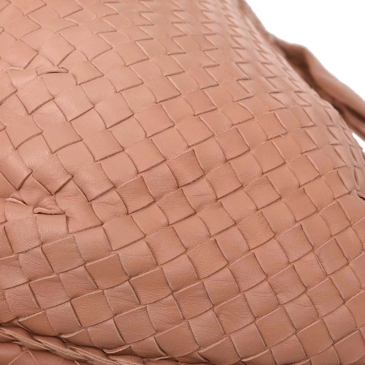 Bottega Veneta Pink Beige Lambskin Intrecciato Hobo Handbag