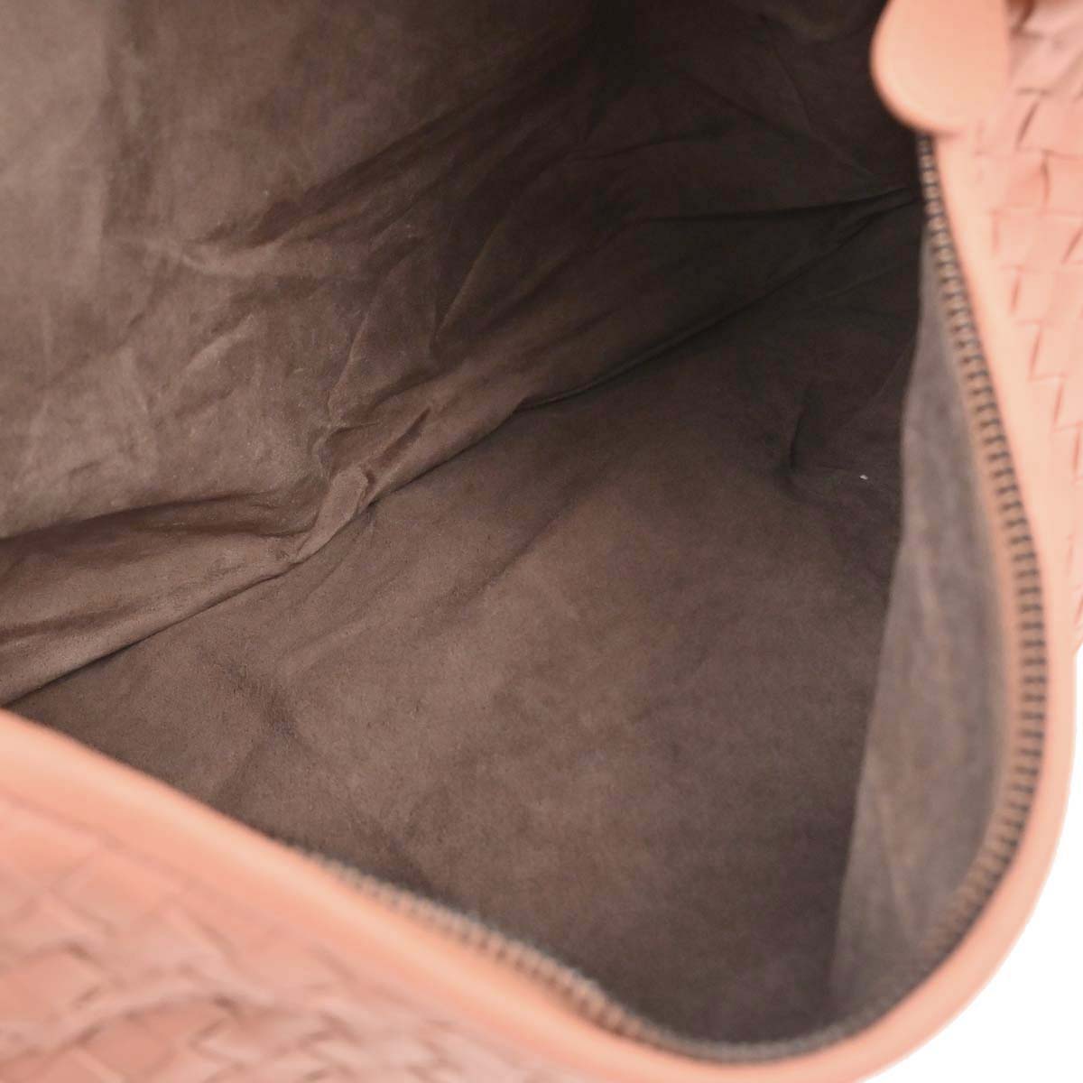Bottega Veneta Pink Beige Lambskin Intrecciato Hobo Handbag