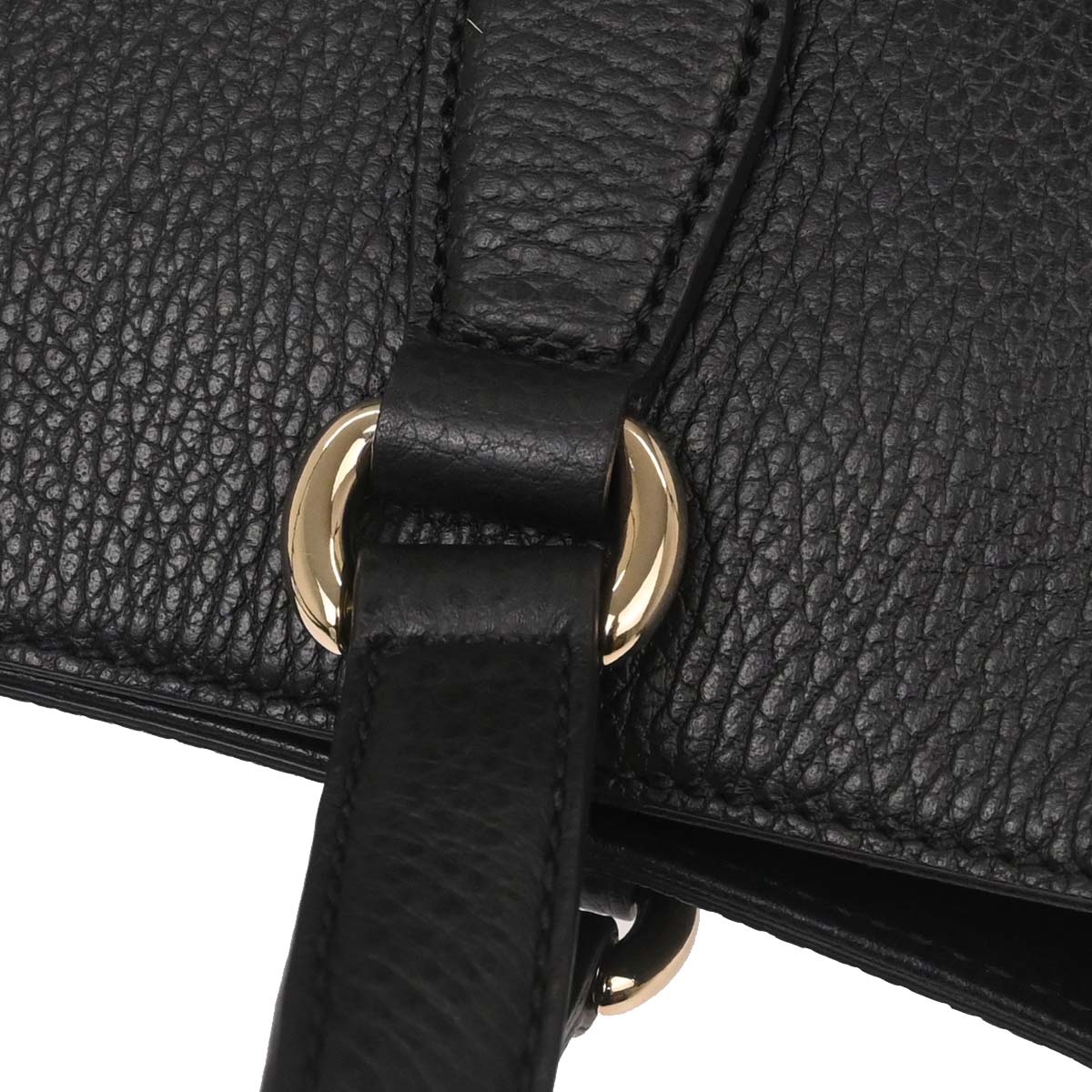 Gucci Black Leather Bamboo Tassel Tote 2way Shoulder Handbag