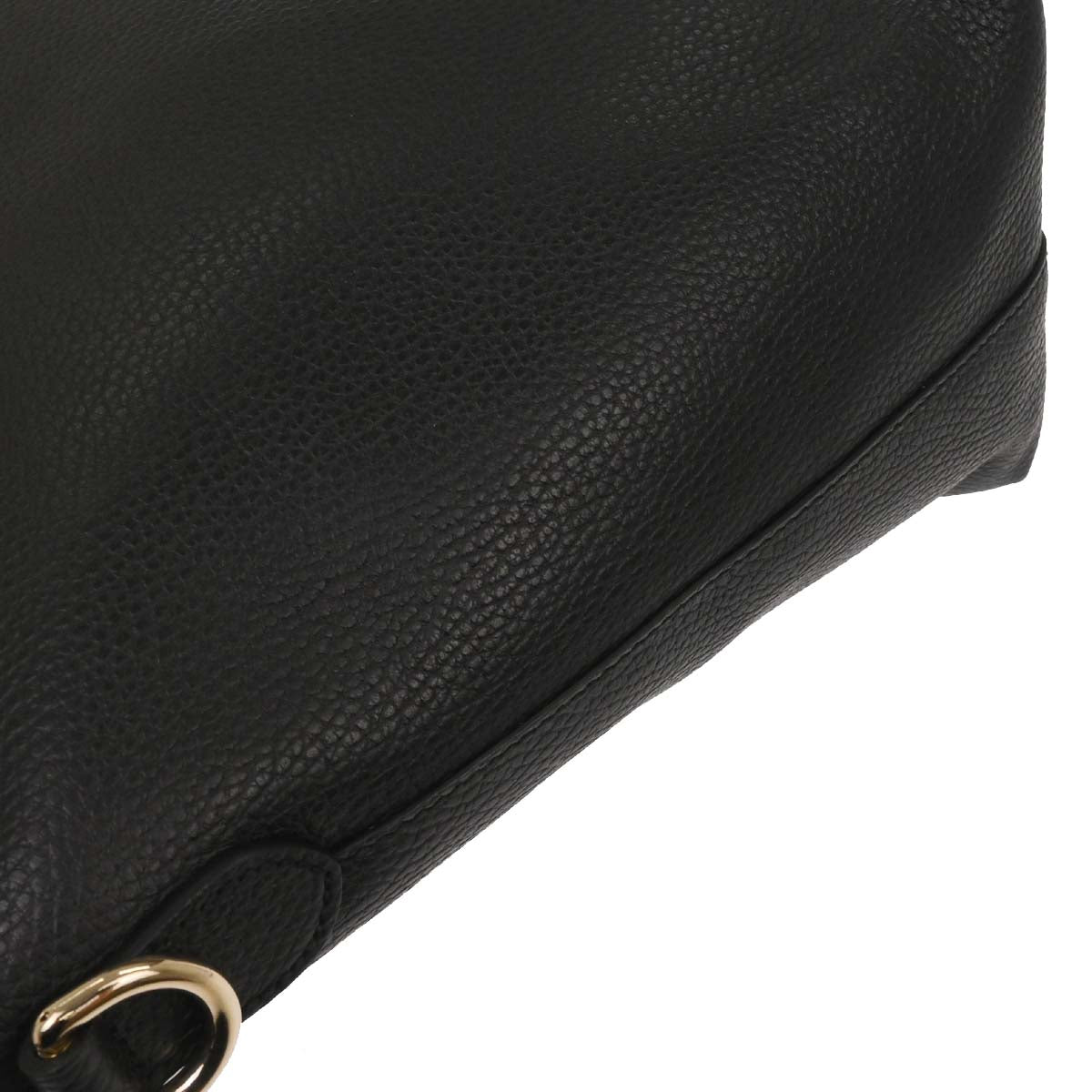 Gucci Black Leather Bamboo Tassel Tote 2way Shoulder Handbag