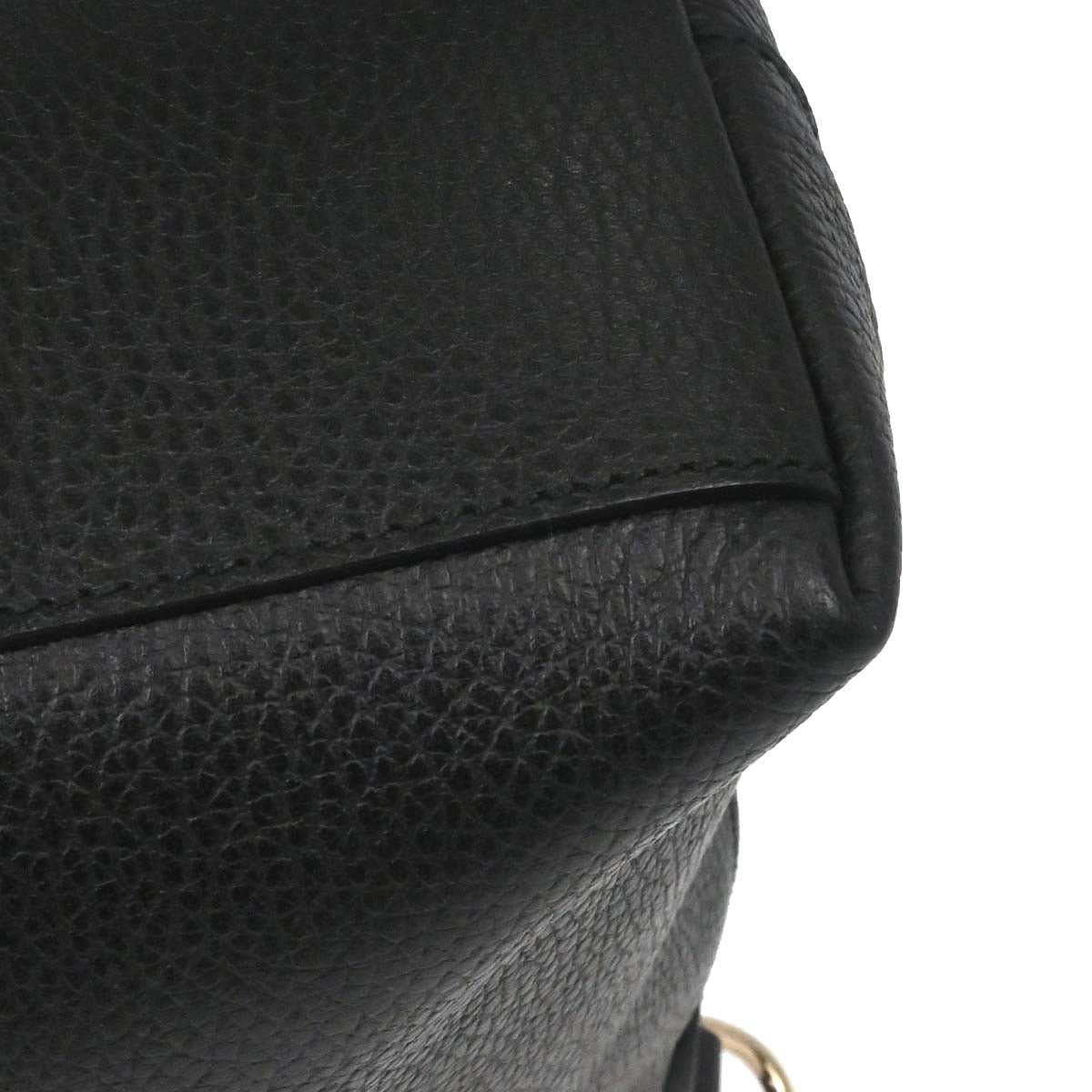 Gucci Black Leather Bamboo Tassel Tote 2way Shoulder Handbag