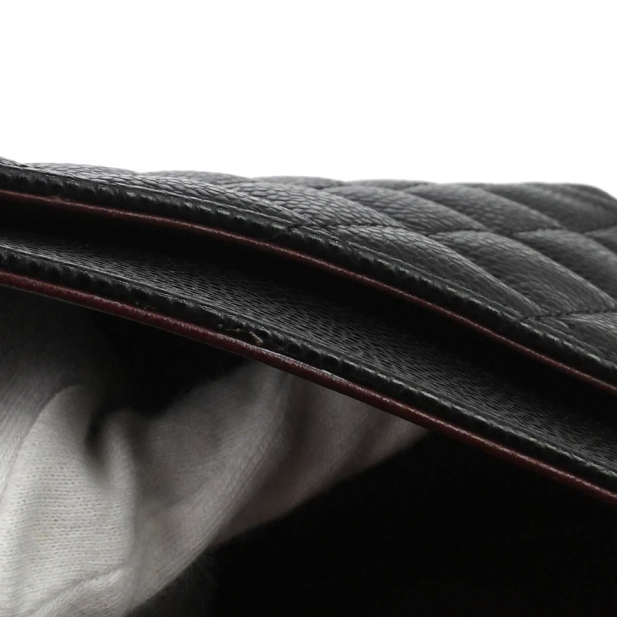 Chanel Black Caivar Medium Classic Double Flap Shoulder Bag