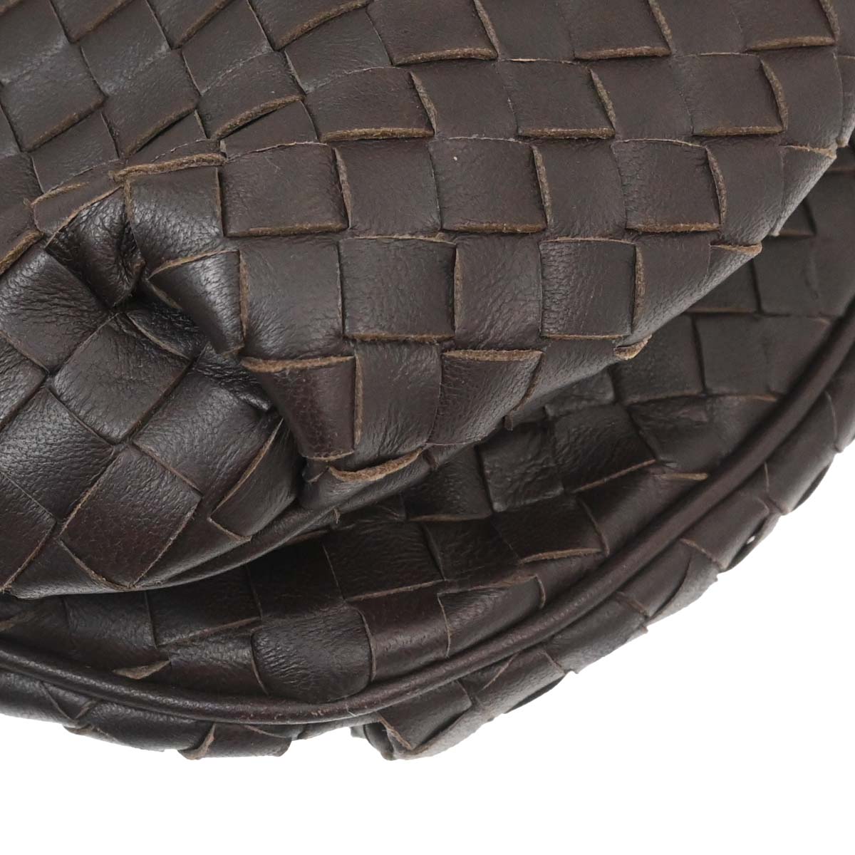 Bottega Veneta Brown Lambskin Intrecciato Shoulder Bag