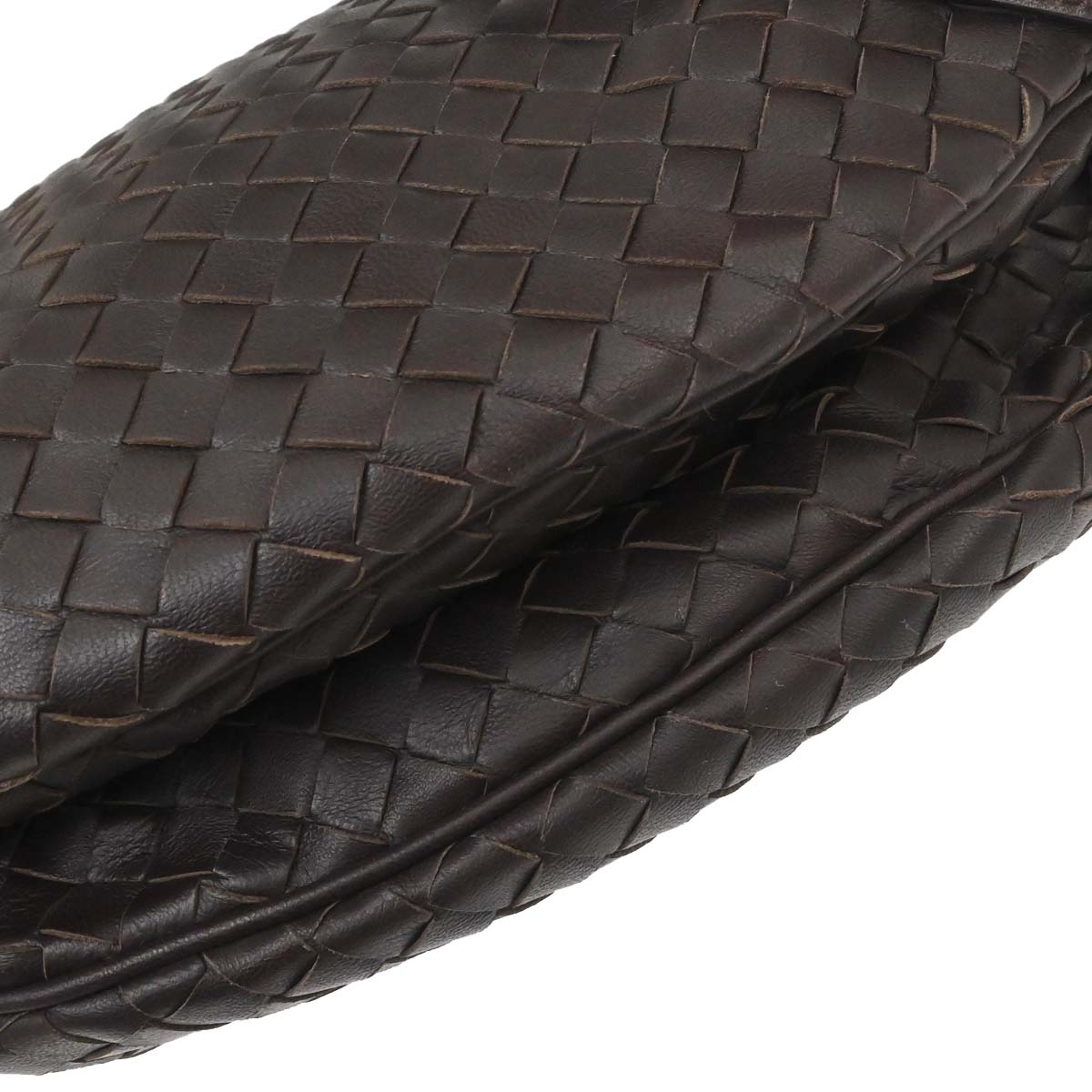 Bottega Veneta Brown Lambskin Intrecciato Shoulder Bag
