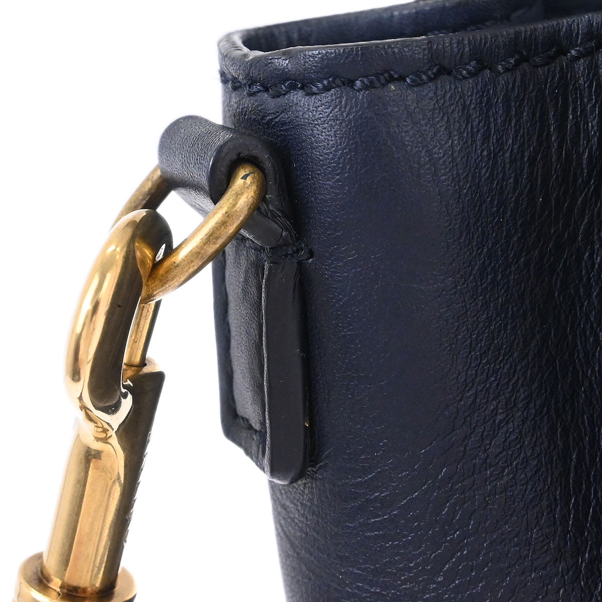 Celine Navy Leather Nano Luggage 2way Shoulder Tote Bag