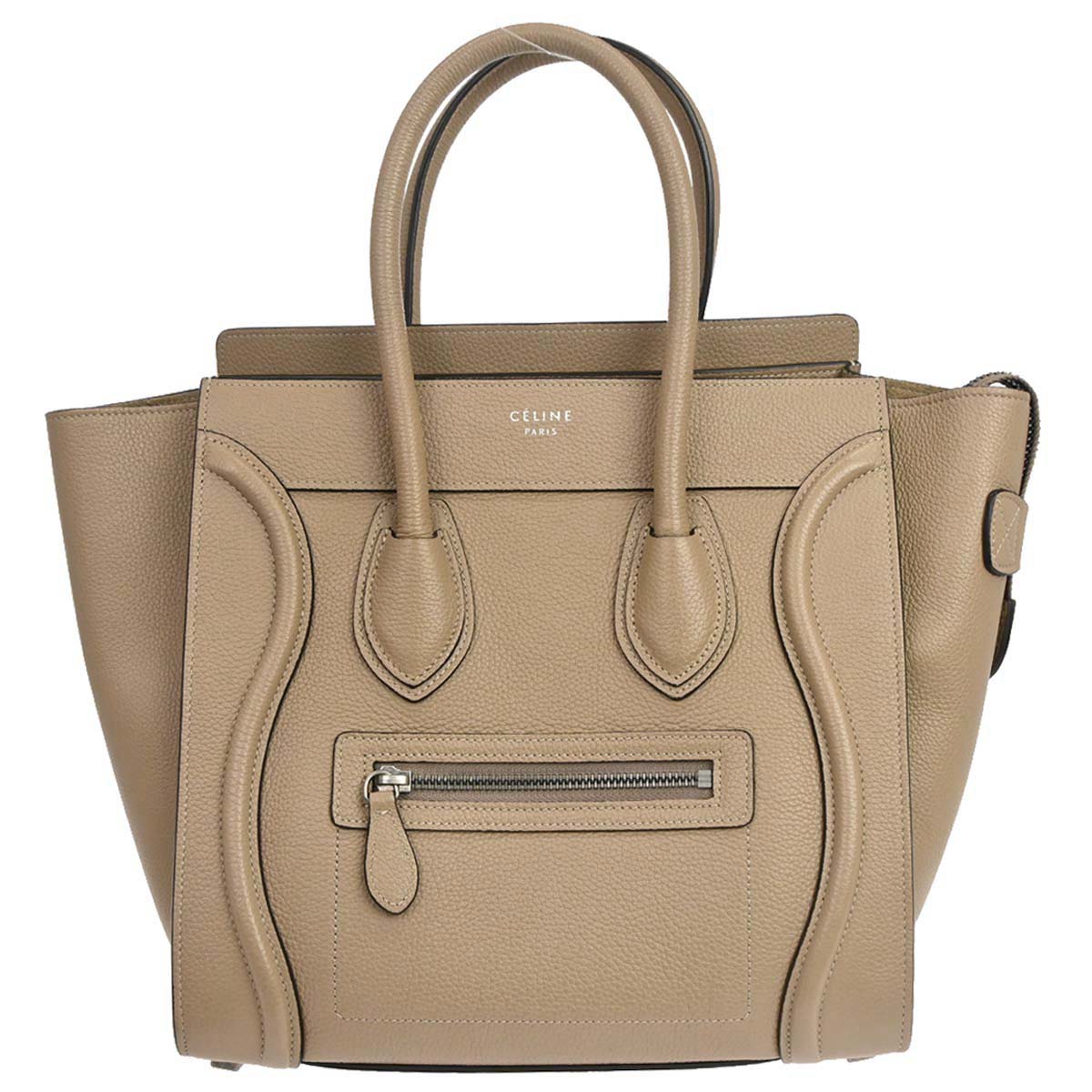 Celine Beige Luggage Micro Tote Handbag