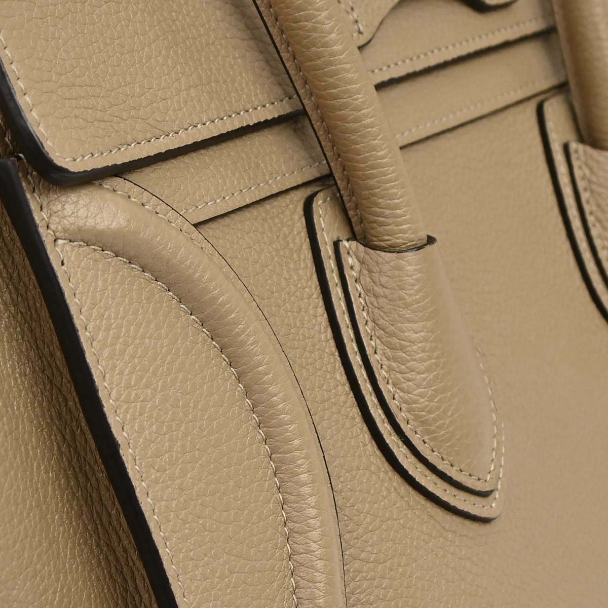 Celine Beige Luggage Micro Tote Handbag
