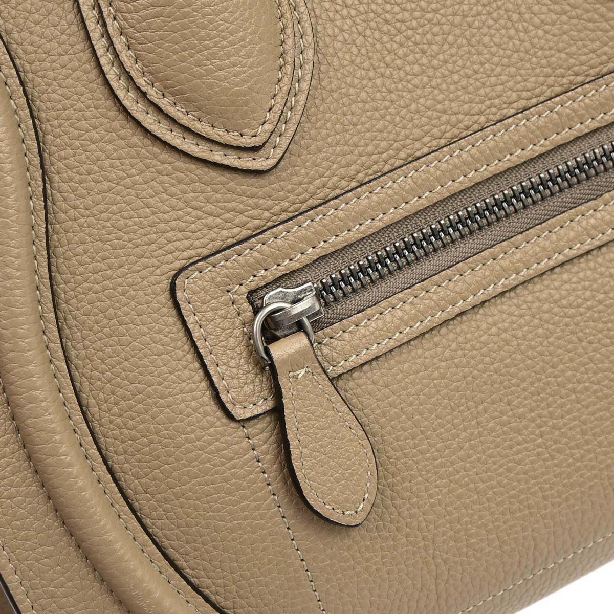 Celine Beige Luggage Micro Tote Handbag