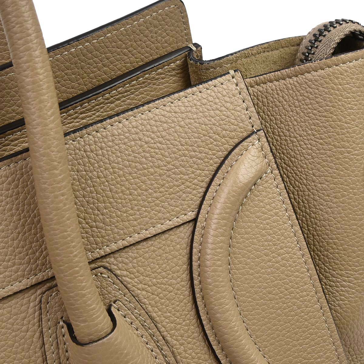 Celine Beige Luggage Micro Tote Handbag
