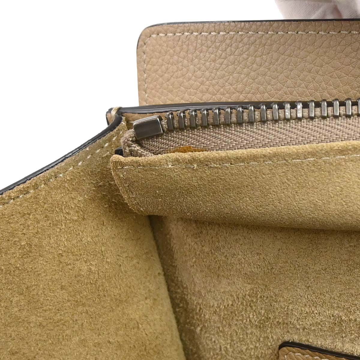 Celine Beige Luggage Micro Tote Handbag