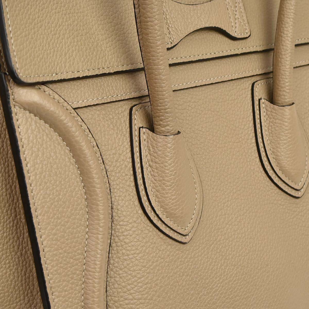 Celine Beige Luggage Micro Tote Handbag
