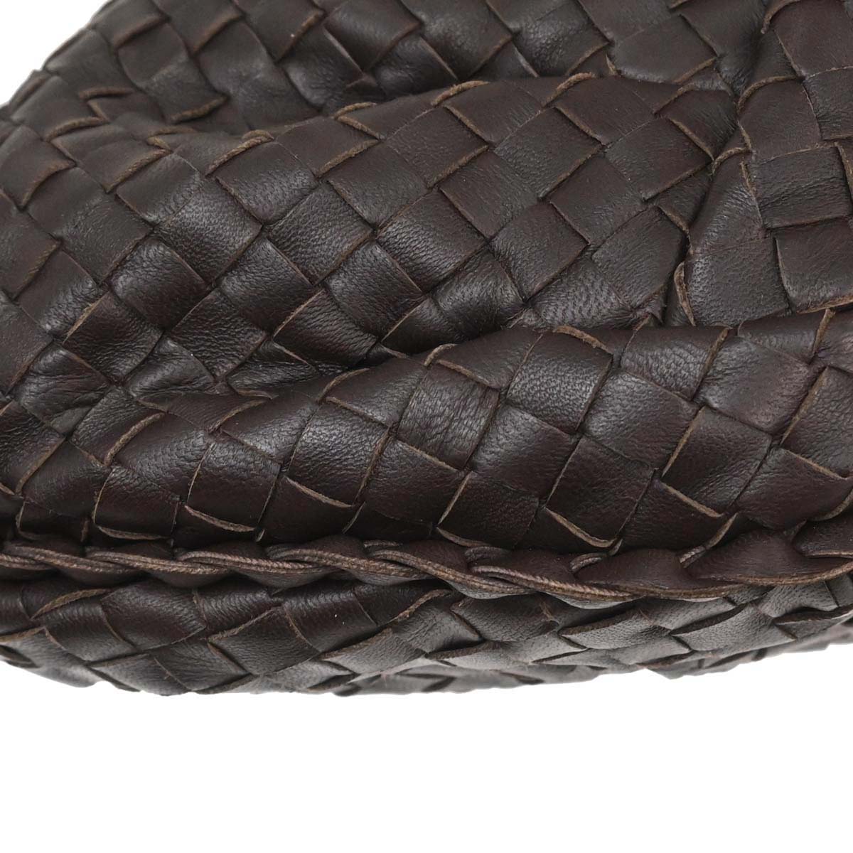Bottega Veneta Brown Lambskin Intrecciato Hobo Handbag