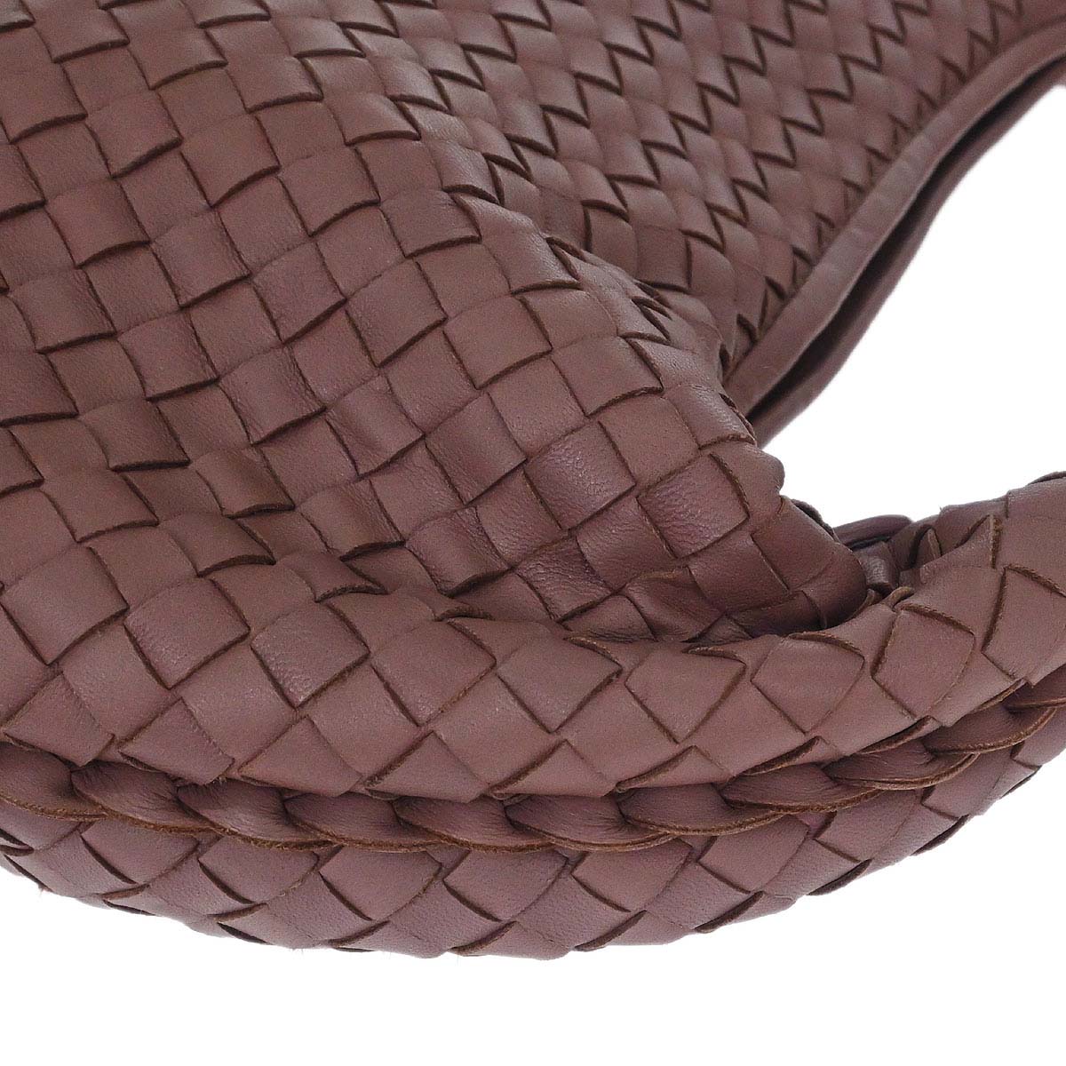 Bottega Veneta Purple Lambskin Intrecciato Hobo Handbag