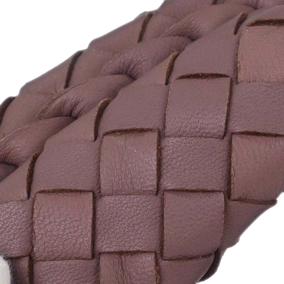 Bottega Veneta Purple Lambskin Intrecciato Hobo Handbag