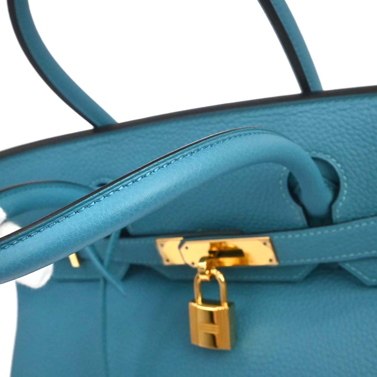 Hermes 2014 Blue Izmir Togo Birkin 30 Handbag