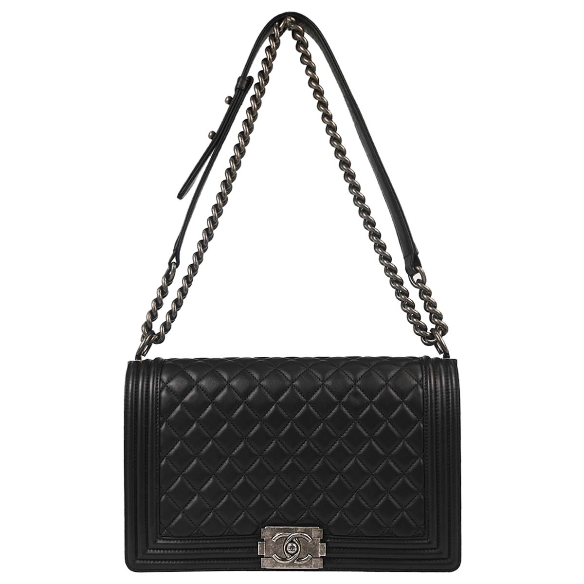 Boy Chanel Black Lambskin Medium Shoulder Bag