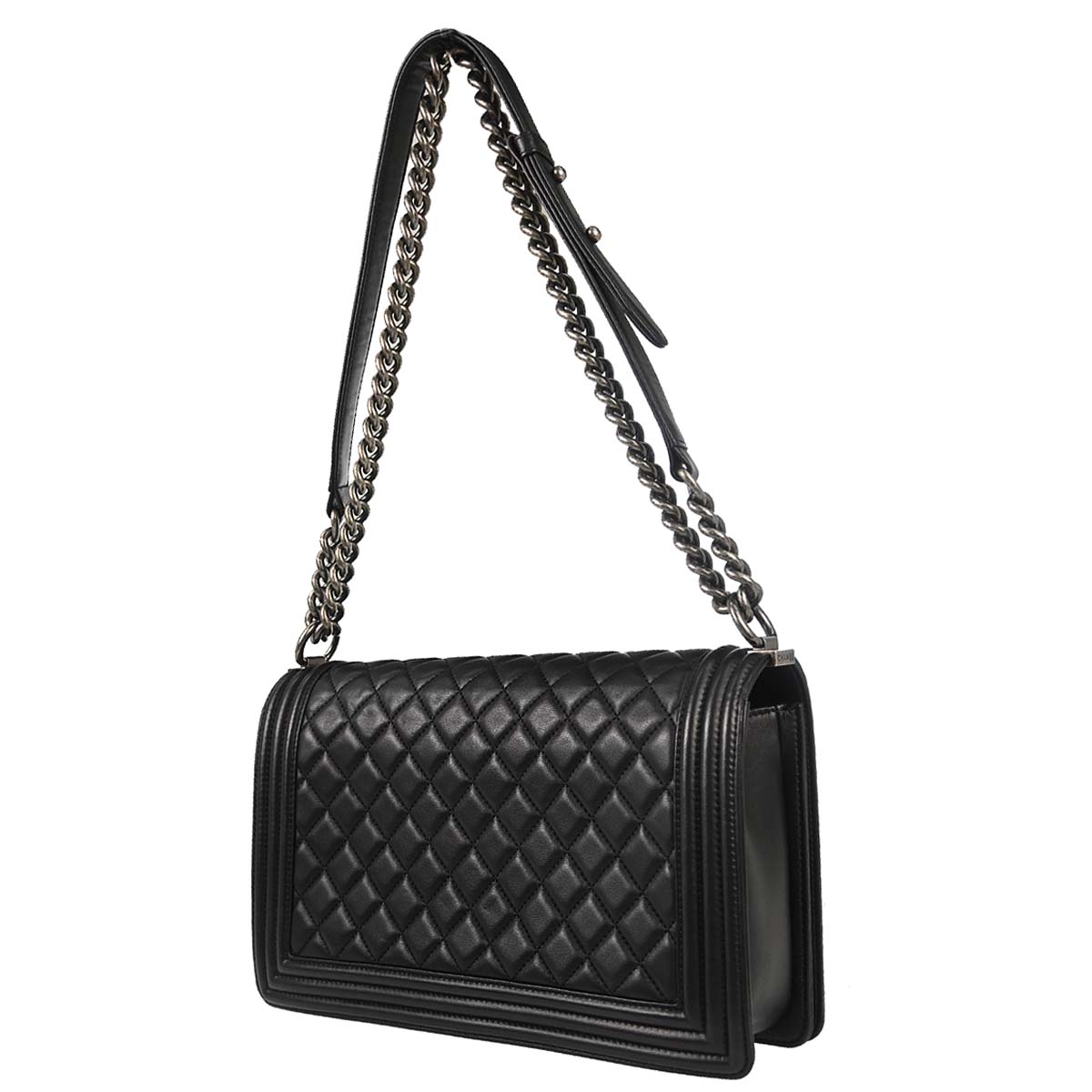Boy Chanel Black Lambskin Medium Shoulder Bag
