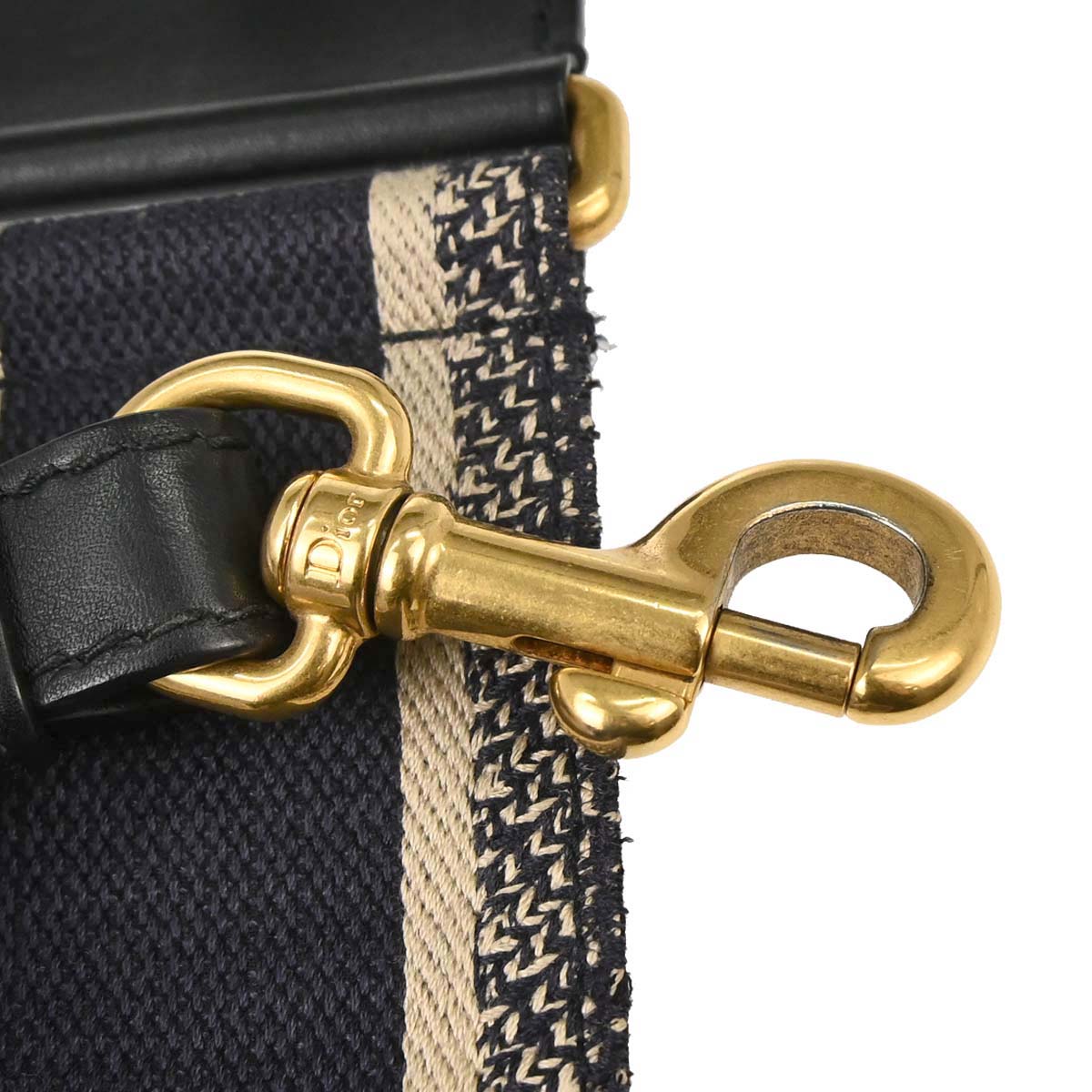 Christian Dior Navy Trotter Oblique Saddle 2way Shoulder Handbag