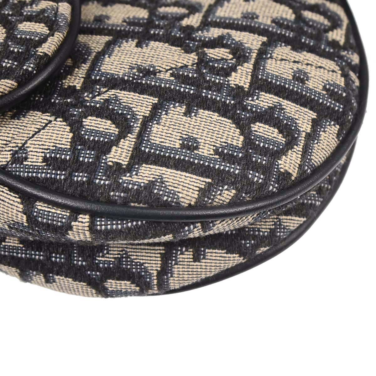 Christian Dior Navy Trotter Oblique Saddle 2way Shoulder Handbag