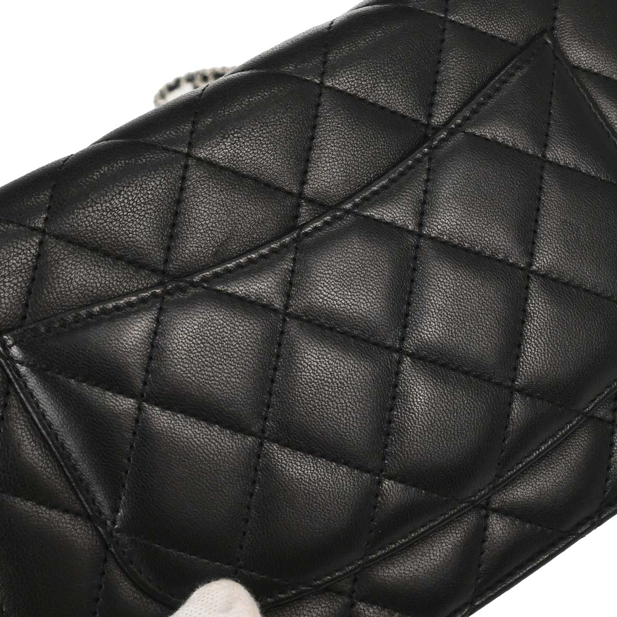 Chanel 2012-2013 Black Lambskin Classic WOC Wallet on Chain Bag