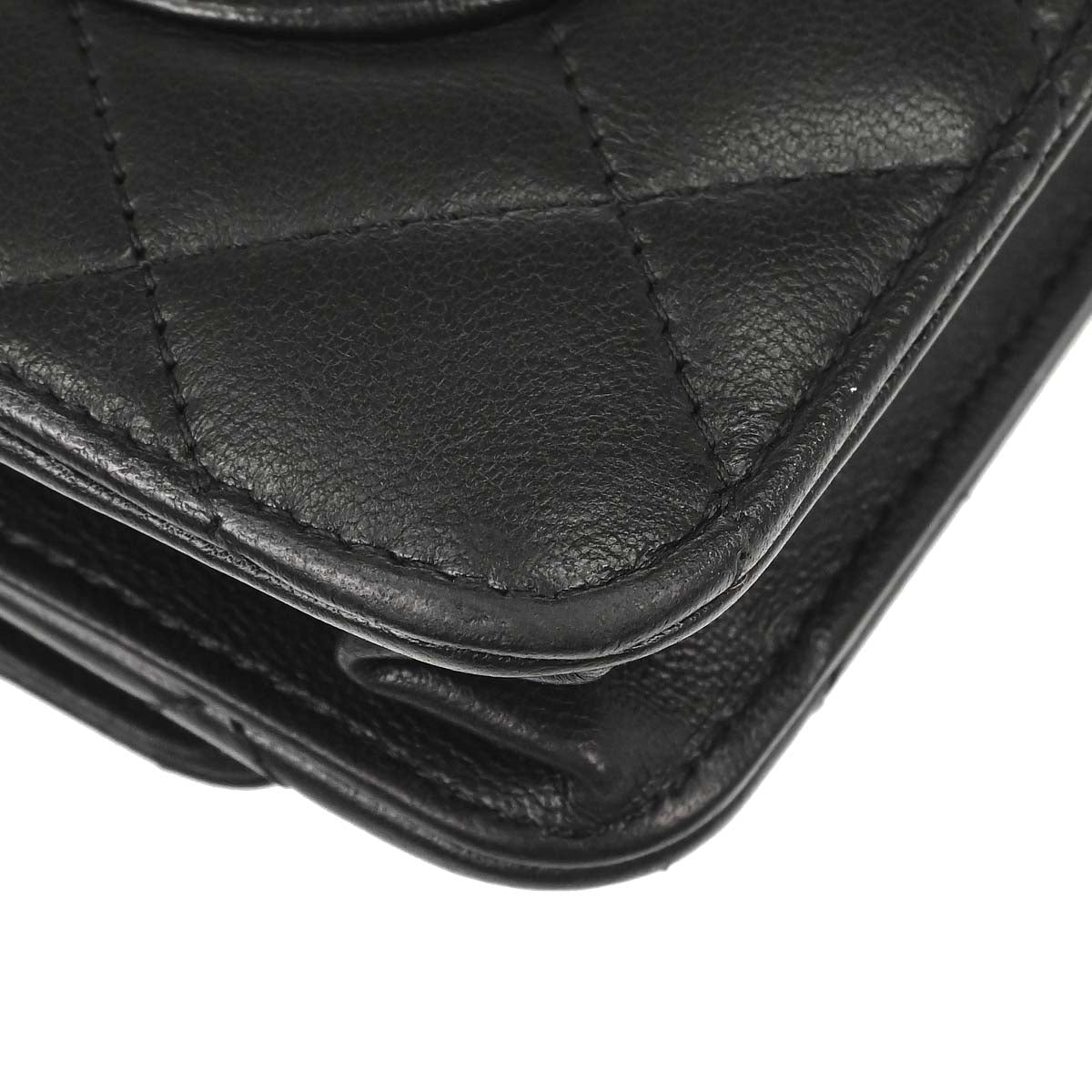 Chanel 2012-2013 Black Lambskin Classic WOC Wallet on Chain Bag