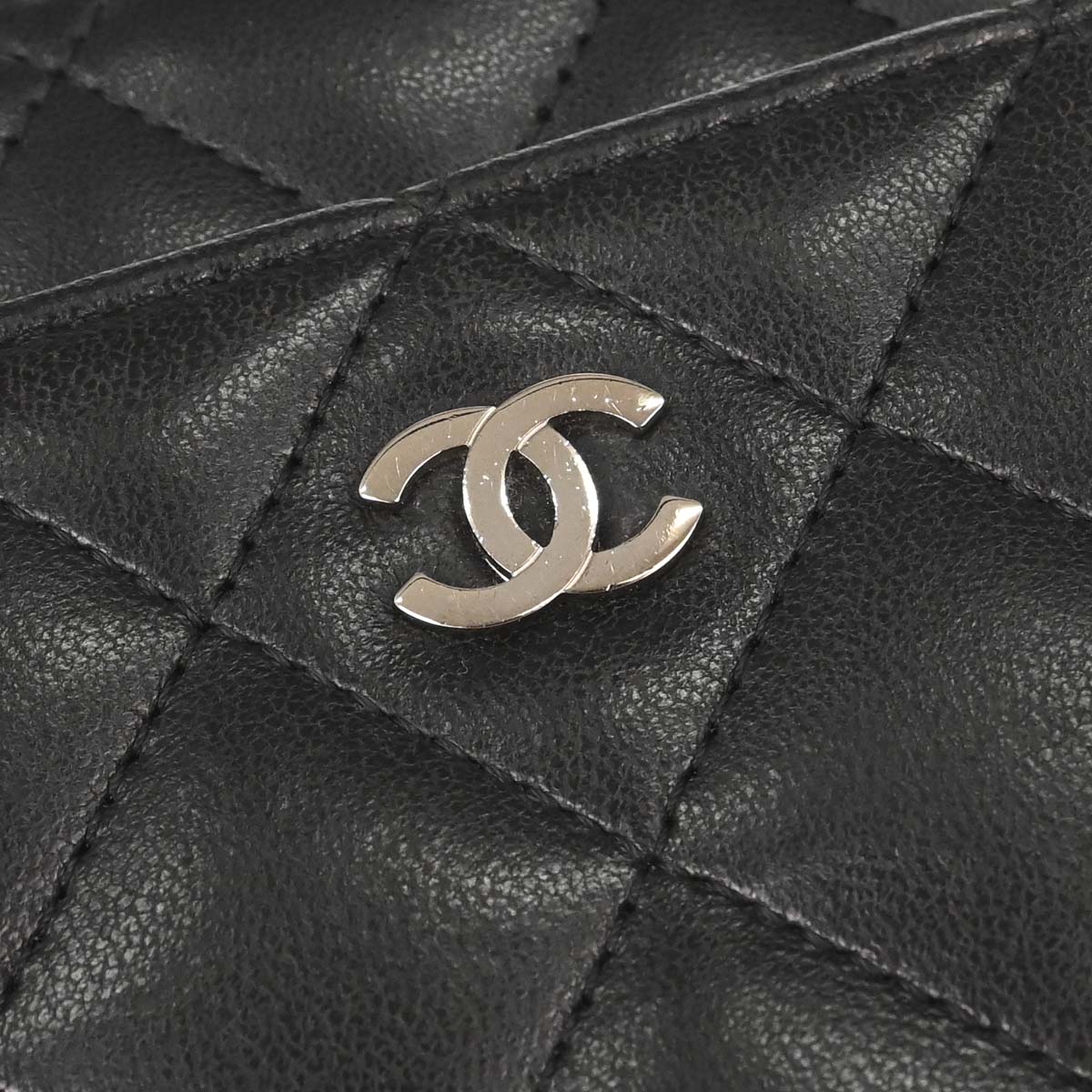 Chanel 2012-2013 Black Lambskin Classic WOC Wallet on Chain Bag