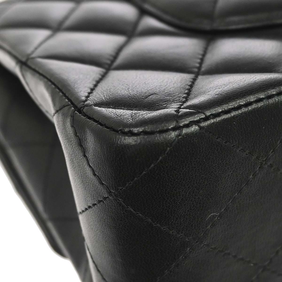 Chanel 2012 Black Lambskin Medium Classic Double Flap Shoulder Bag