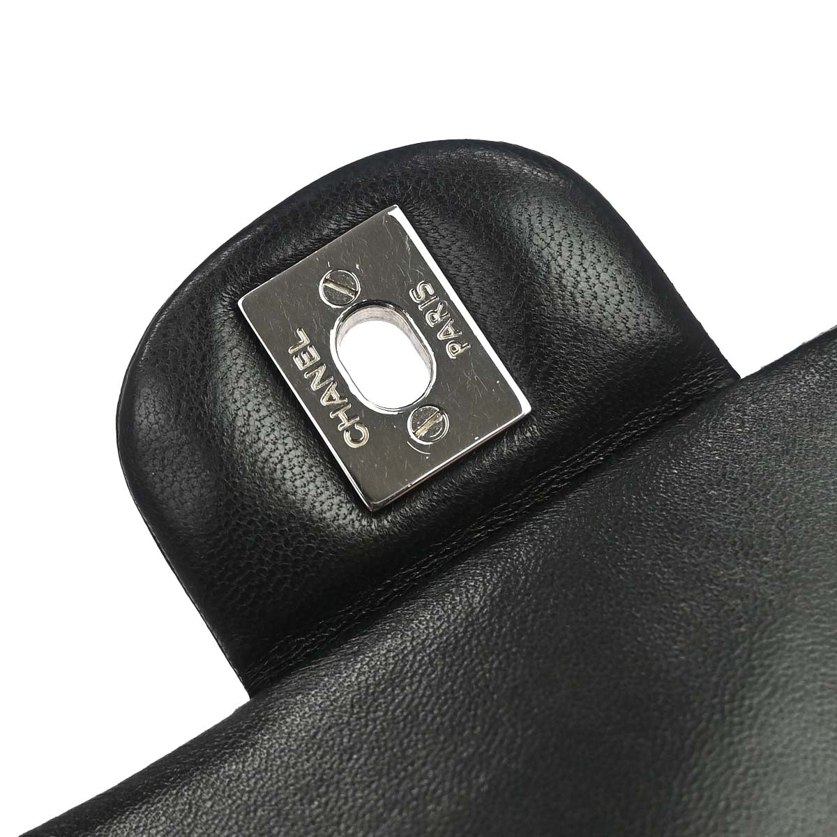 Chanel 2012 Black Lambskin Medium Classic Double Flap Shoulder Bag