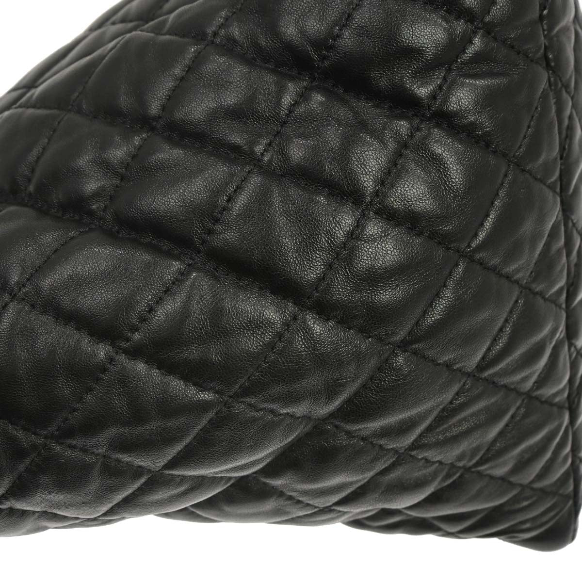 Chanel 2017-2018 Black Lambskin Week End on Mars Chain Tote Handbag