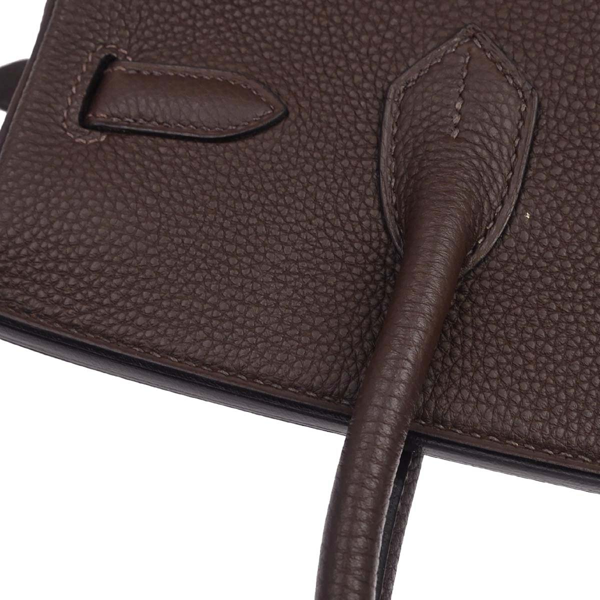 Hermes Chocolat Taurillon Clemence Birkin 30 Handbag