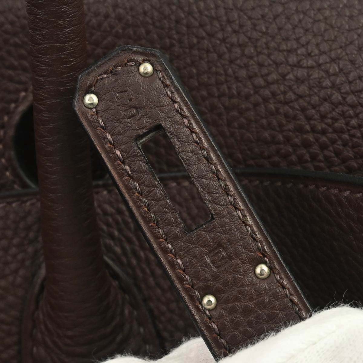 Hermes Chocolat Taurillon Clemence Birkin 30 Handbag