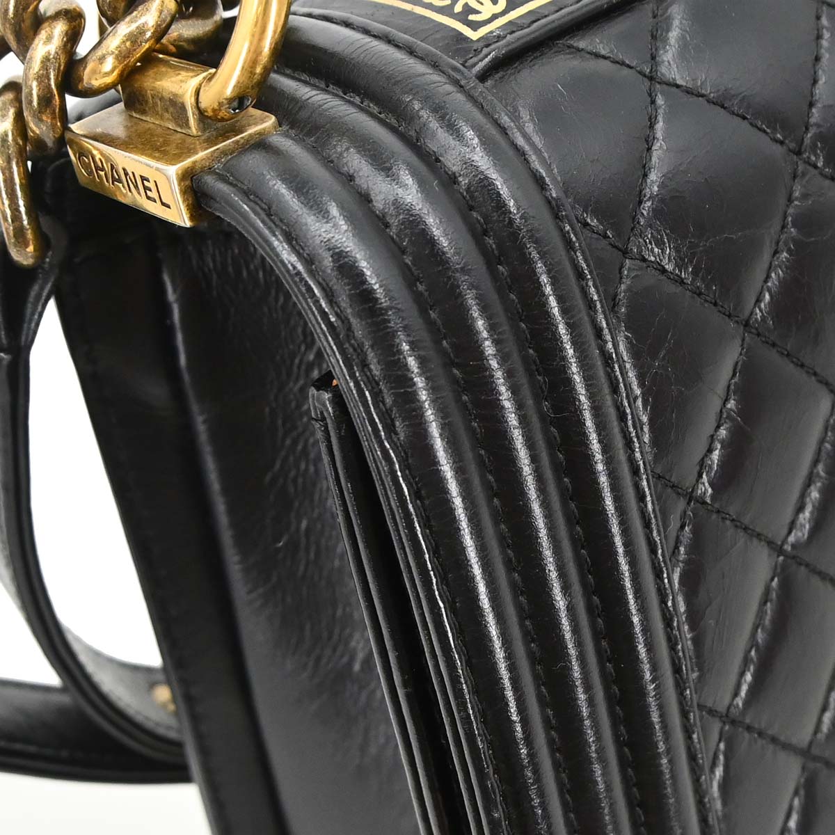 Boy Chanel 2015-2016 Black Calfskin Medium Shoulder Bag