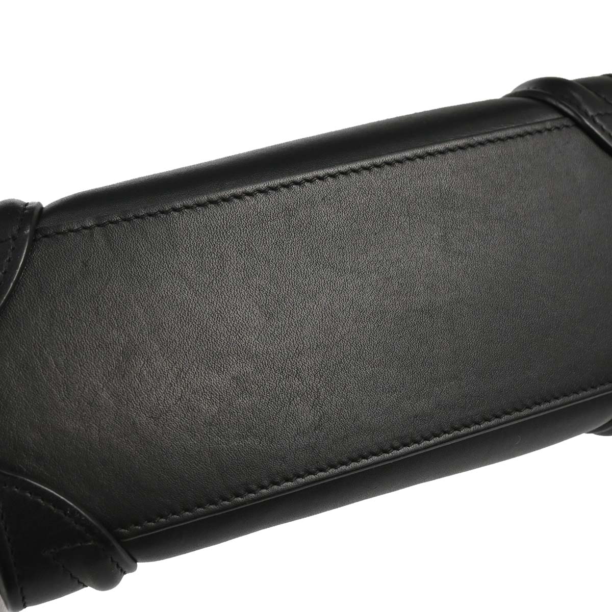 Celine Black Leather Nano Luggage 2way Tote Handbag