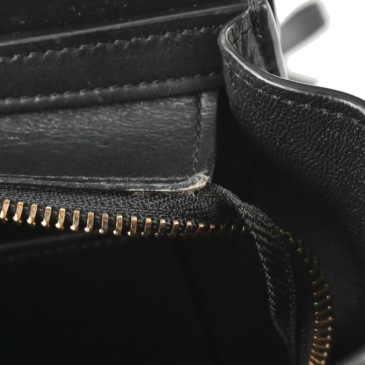 Celine Black Leather Nano Luggage 2way Tote Handbag