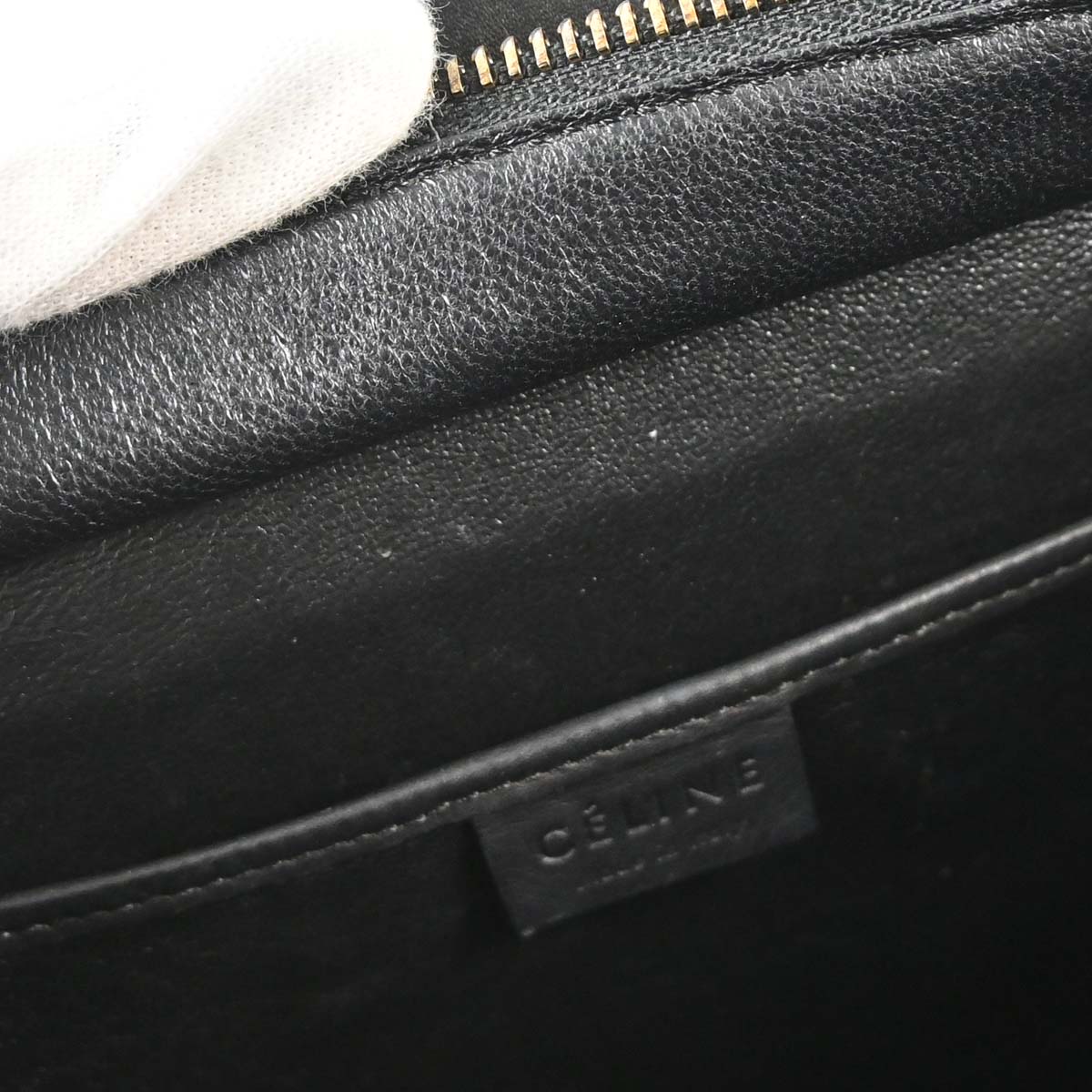 Celine Black Leather Nano Luggage 2way Tote Handbag
