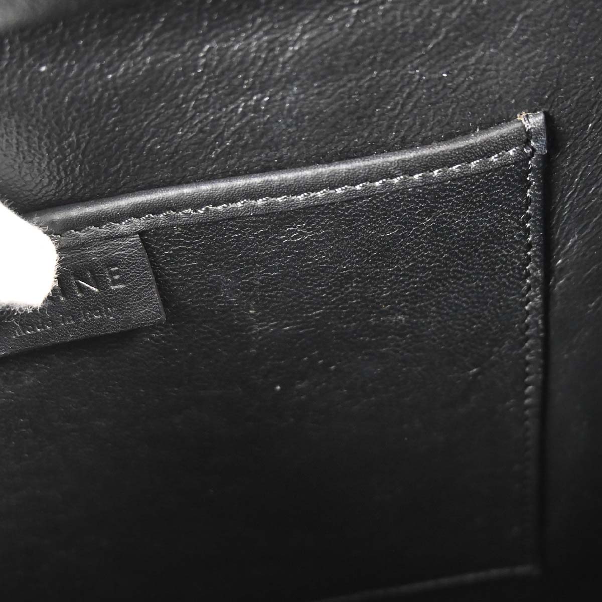 Celine Black Leather Nano Luggage 2way Tote Handbag