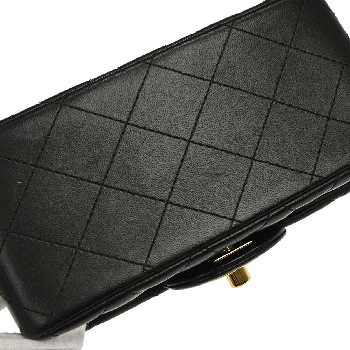 Chanel 2015-2016 Black Lambskin Mini Classic Square Flap Shoulder Bag 17